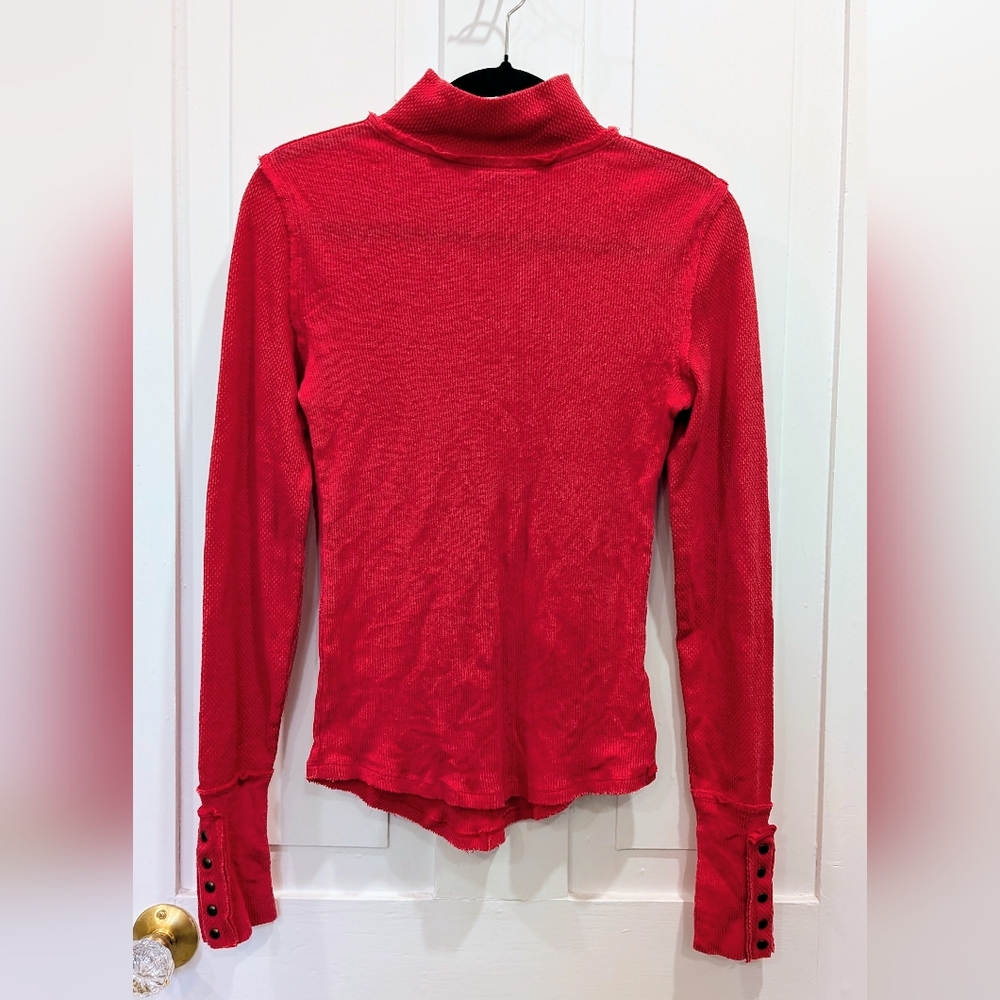 Free People We The Free Hot Pink Turtleneck Thermal | Xsmall
